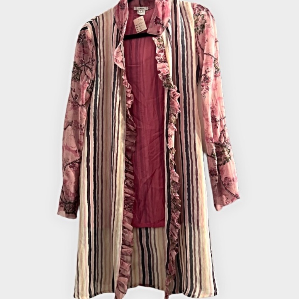NWT Janeve Floral Duster
